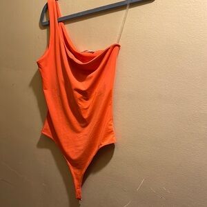 Better be Vibrant Orange  One Piece bodysuit